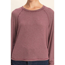 Load image into Gallery viewer, Striped Raglan Long Sleeve Top