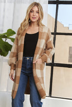 Load image into Gallery viewer, Long Plaid Cardigan