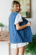 Load image into Gallery viewer, Oversized Denim Vest w/ Pockets