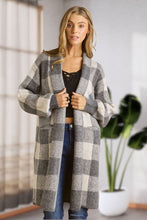 Load image into Gallery viewer, Long Plaid Cardigan