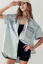 Load image into Gallery viewer, Washed Denim Oversized Shirt