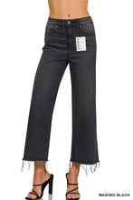 Load image into Gallery viewer, High-Rise Black Crop Jeans