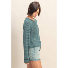 Load image into Gallery viewer, Striped Raglan Long Sleeve Top