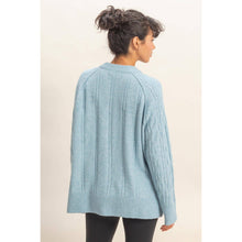 Load image into Gallery viewer, Crew Neck Cable Knit Sweater