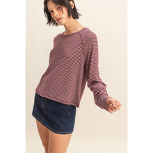 Load image into Gallery viewer, Striped Raglan Long Sleeve Top