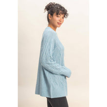 Load image into Gallery viewer, Crew Neck Cable Knit Sweater