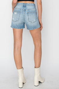 High Rise Side Slit Shorts by Risen
