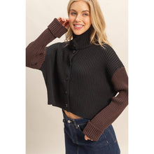 Load image into Gallery viewer, Contrasting Sleeves Sweater Cardigan