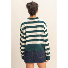 Load image into Gallery viewer, Striped Sweater With Ribbed Edge