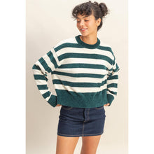 Load image into Gallery viewer, Striped Sweater With Ribbed Edge