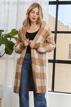 Load image into Gallery viewer, Long Plaid Cardigan
