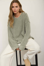 Load image into Gallery viewer, Olive Ribbed Knit Sweater