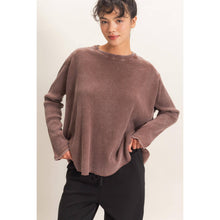 Load image into Gallery viewer, Mineral Washed Waffle Knit Top