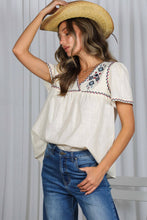 Load image into Gallery viewer, Aztec V-Neck Blouse Top