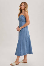 Load image into Gallery viewer, Denim Midi Dress