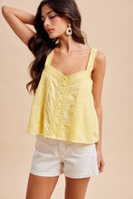 Load image into Gallery viewer, Cotton Pintucked Lace Tank