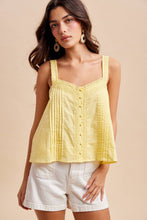 Load image into Gallery viewer, Cotton Pintucked Lace Tank