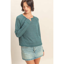 Load image into Gallery viewer, Striped Raglan Long Sleeve Top