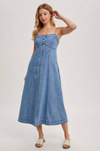 Load image into Gallery viewer, Denim Midi Dress