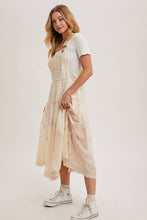 Load image into Gallery viewer, Lace Embroidered Bib Maxi Dress