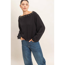 Load image into Gallery viewer, Studded Crew Neck Sweatshirt