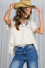 Load image into Gallery viewer, Aztec V-Neck Blouse Top