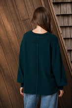 Load image into Gallery viewer, Hunter Green Balloon Sleeve Knit Top