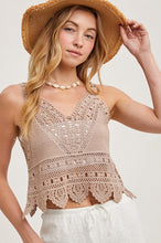 Load image into Gallery viewer, Women’s crochet tank top 