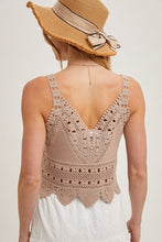 Load image into Gallery viewer, Crochet Lace Tank