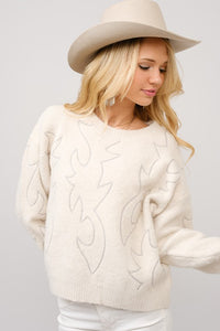 Western Boot Stitch Sweater