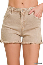 Load image into Gallery viewer, High Rise Acid Washed Shorts