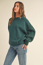 Load image into Gallery viewer, Cable Sleeve Sweatshirt