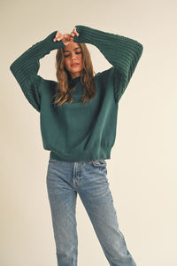 Cable Sleeve Sweatshirt