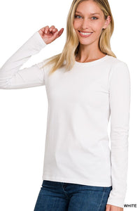 Cotton Crew Neck Top