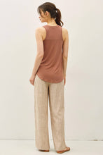 Load image into Gallery viewer, Stripped Linen Wide Leg Pants