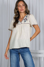 Load image into Gallery viewer, Aztec V-Neck Blouse Top