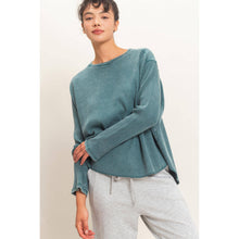 Load image into Gallery viewer, Mineral Washed Waffle Knit Top