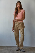 Load image into Gallery viewer, Seamless Eyelet  Short Sleeve Top