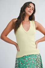 Load image into Gallery viewer, Ribbed V-Neck Tank