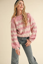 Load image into Gallery viewer, Wavy Striped Knit Sweater