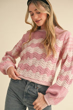 Load image into Gallery viewer, Wavy Striped Knit Sweater