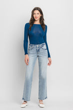 Load image into Gallery viewer, Tummy Control Mid Rise Slim Wide Jeans