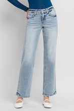 Load image into Gallery viewer, Tummy Control Mid Rise Slim Wide Jeans