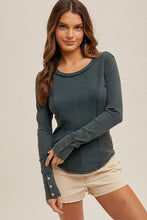 Load image into Gallery viewer, Boatneck Ribbed Henley