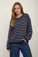 Load image into Gallery viewer, Navy Striped Sweater
