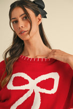 Load image into Gallery viewer, Bow Blanket Stitch Detail Sweater Top