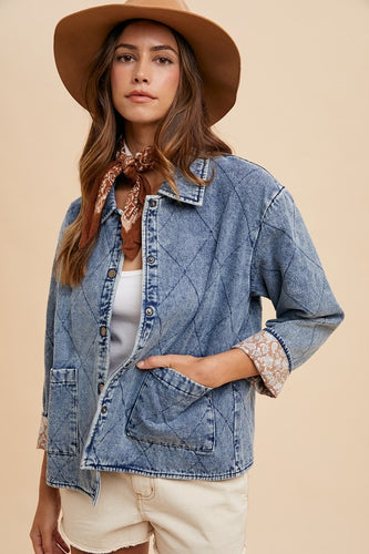 Denim jacket button up