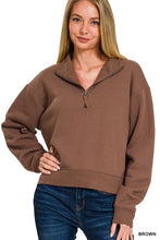 Load image into Gallery viewer, Half Zip Fleece Sweatshirt