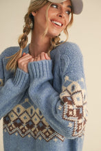 Load image into Gallery viewer, Cable Knit Fair Isle Swearer