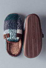 Load image into Gallery viewer, Fuzzy Plaid Mule Slippers